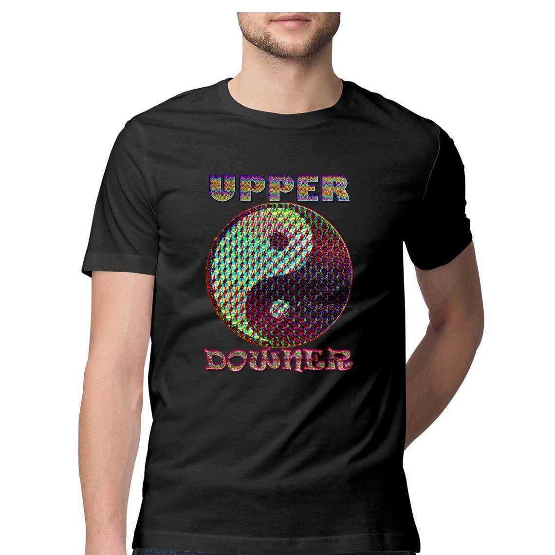 Psychedelic Yin and Yang Men's Graphic T-Shirt.