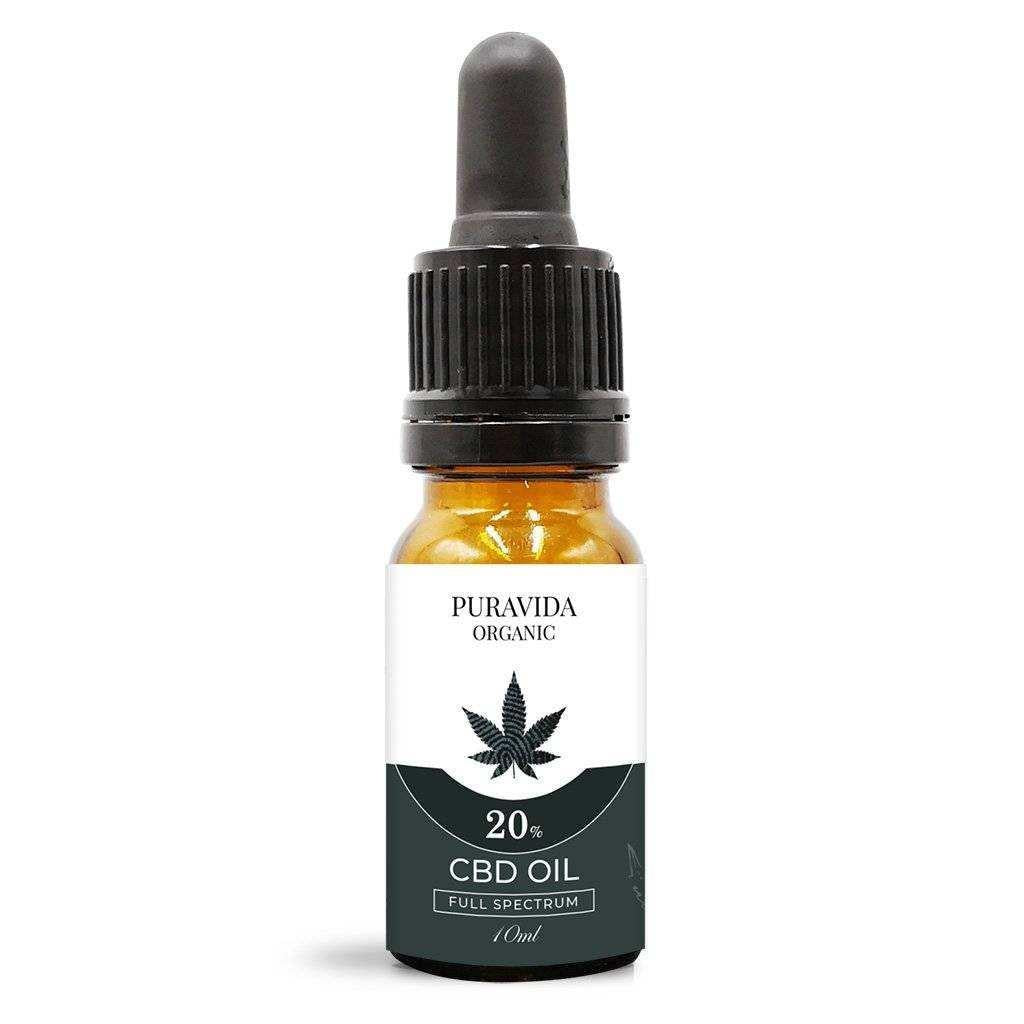 Puravida Organic Premium Full Spectrum CBD Oil - 20%.