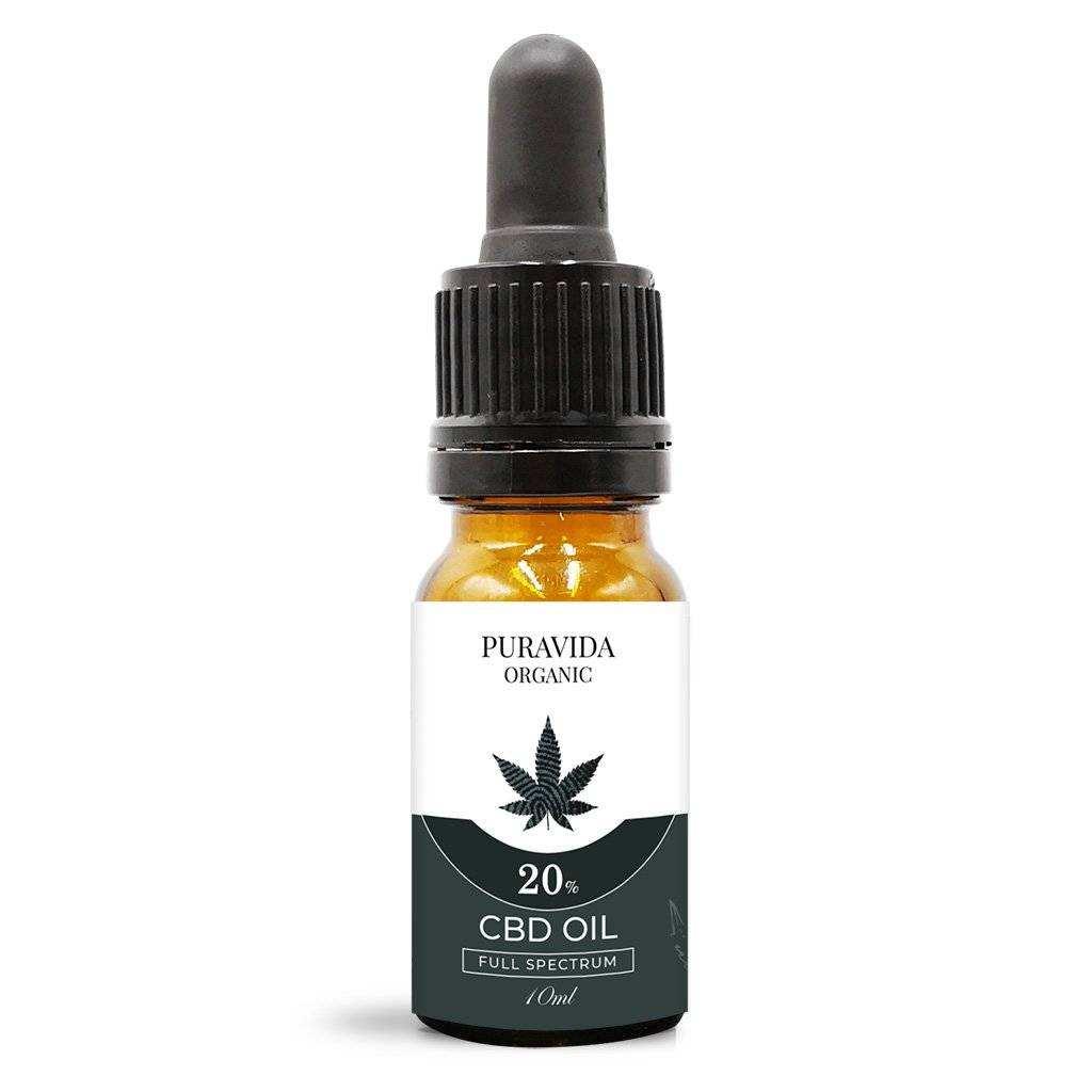 Puravida Organic Premium Full Spectrum CBD Oil - 20% - CBD Store India