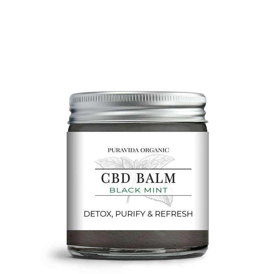 Puravida Organics Black Mint Balm 30 ml Jar.