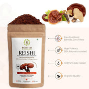Reishi Mushroom (Ganoderma) extract powder, 10:1 Strength, 20% Polysaccharides | Heart, Liver health & Immunity - CBD Store India