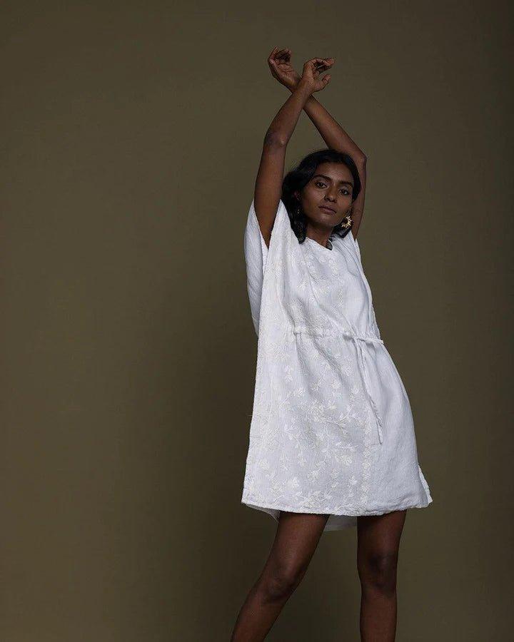 Reistor - August Breeze Kaftan Dress (Coconut White)Hemp ClothingReistor - August Breeze Kaftan Dress | Hemp Fabric | CBD Store India