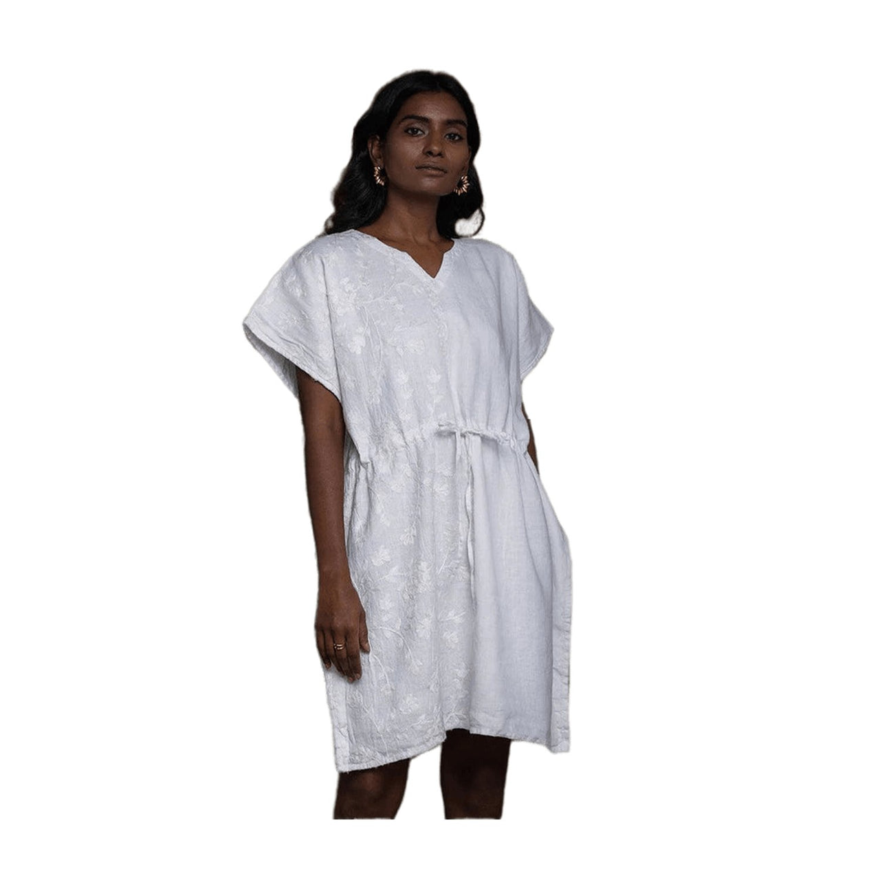 Reistor - August Breeze Kaftan Dress (Coconut White) - CBD Store India