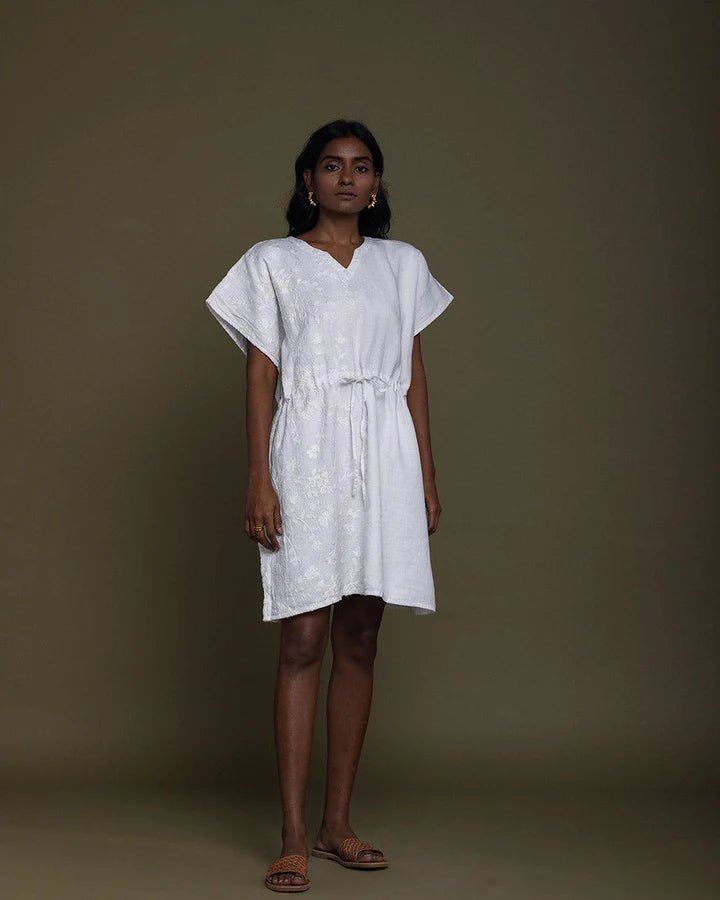 Reistor - August Breeze Kaftan Dress (Coconut White) - CBD Store India