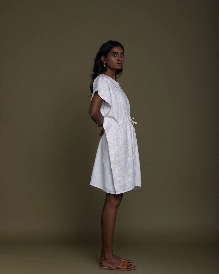 Reistor - August Breeze Kaftan Dress (Coconut White) - CBD Store India