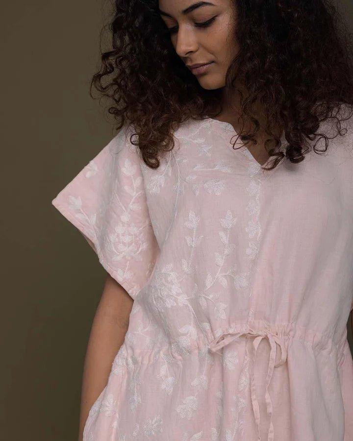 Reistor - August Breeze Kaftan Dress (Ice Pink)Hemp ClothingAugust Breeze Kaftan Dress (Ice Pink) | CBD Store India