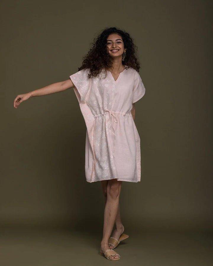 Reistor - August Breeze Kaftan Dress (Ice Pink)Hemp ClothingAugust Breeze Kaftan Dress (Ice Pink) | CBD Store India