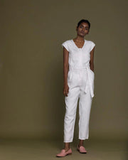 Reistor - Evening Chai Jumpsuit ( Coconut White) - CBD Store India