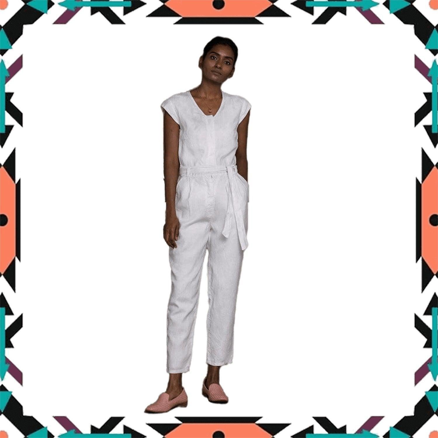 Reistor - Evening Chai Jumpsuit ( Coconut White).