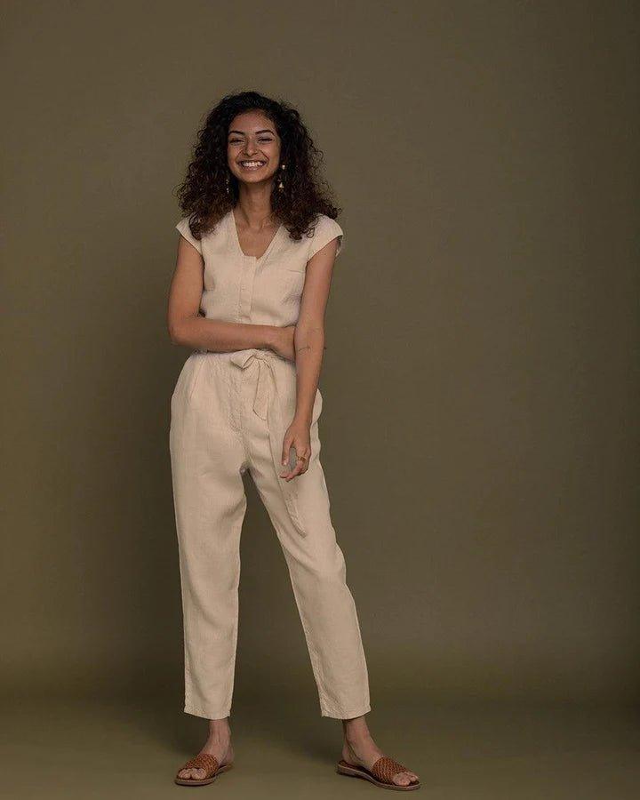 Reistor - Evening Chai Jumpsuit (Sand Beige)Hemp ClothingReistor - Evening Chai Jumpsuit | Hemp Clothing | CBD Store India