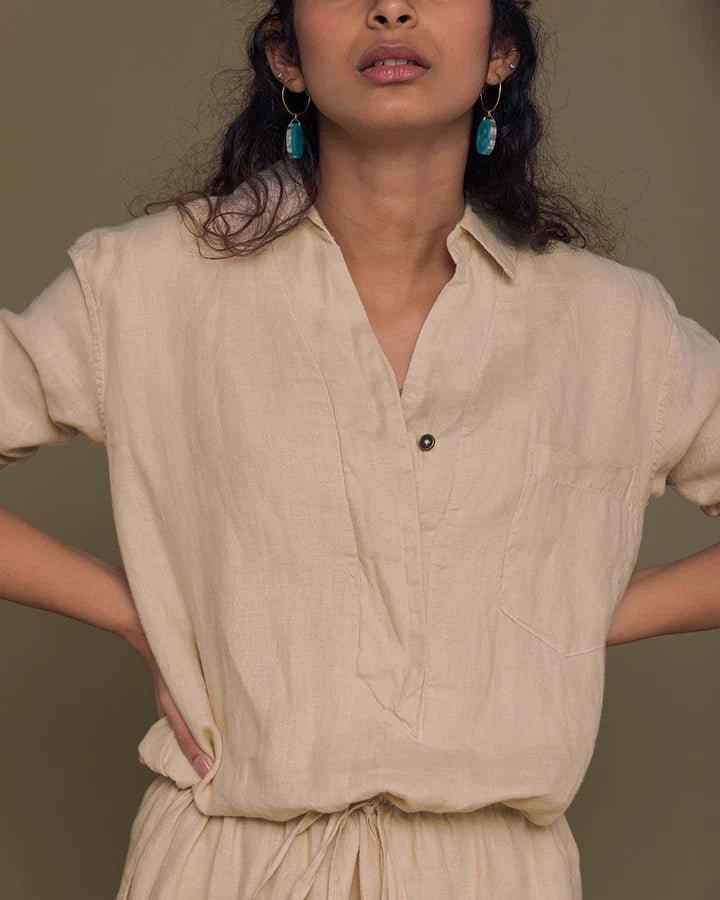 Reistor - Meet Me By The Cliff Dress (Sand Beige).