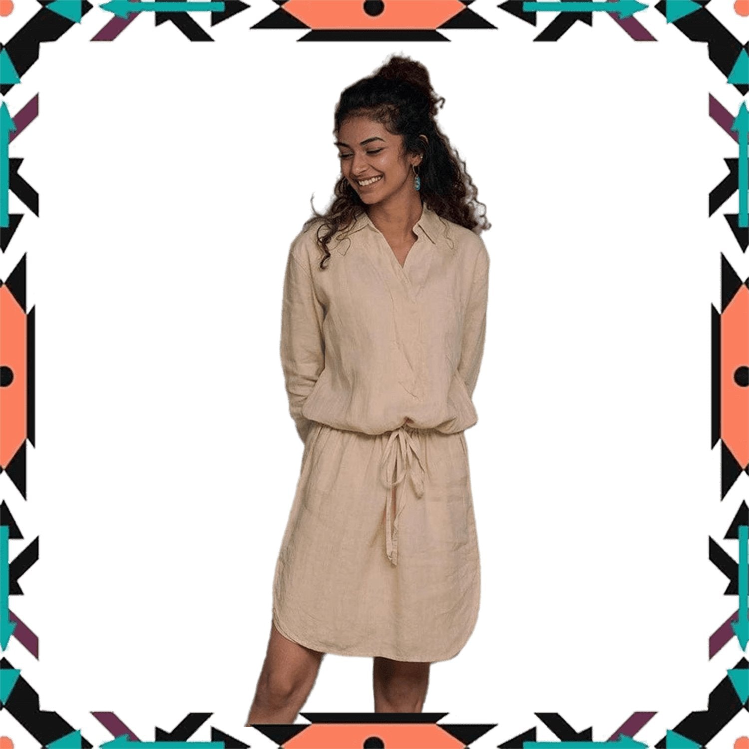 Reistor - Meet Me By The Cliff Dress (Sand Beige) - CBD Store India