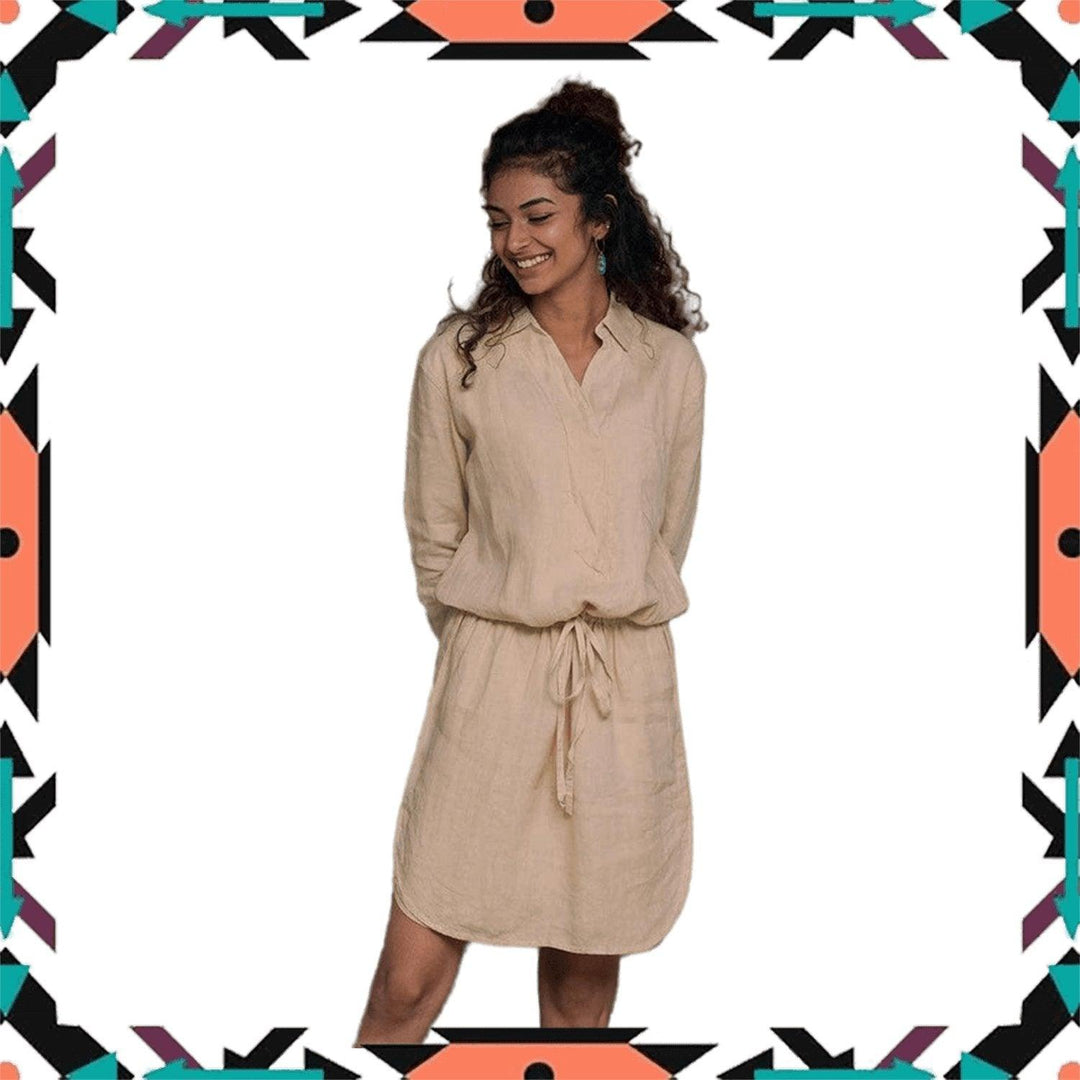 Reistor - Meet Me By The Cliff Dress (Sand Beige)womens hemp dressesReistor - Meet Me By The Cliff Dress (Sand Beige) | CBD Store India