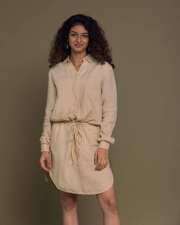 Reistor - Meet Me By The Cliff Dress (Sand Beige) - CBD Store India