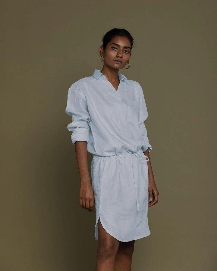Reistor - Meet Me By The Cliff Dress (Summer Blue)womens hemp dressesMeet Me By The Cliff Dress (Summer Blue) | CBD Store India