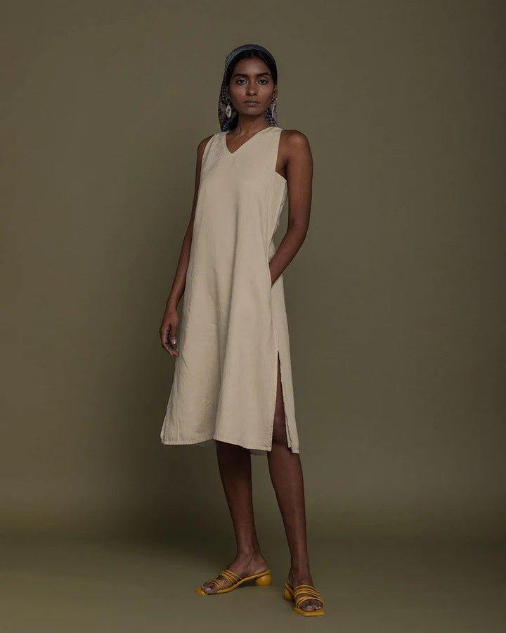 Reistor - Reading Tea Leaves Dress (Sand Beige)Womens hemp dressesReading Tea Leaves Dress (Sand Beige) | CBD Store India