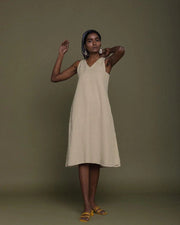Reistor - Reading Tea Leaves Dress (Sand Beige) - CBD Store India