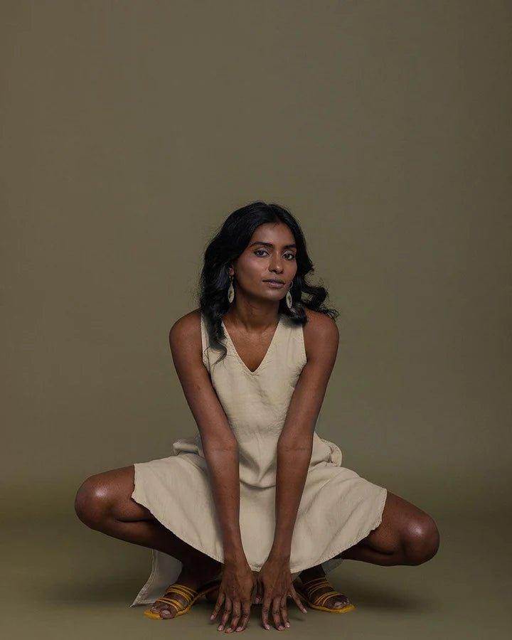 Reistor - Reading Tea Leaves Dress (Sand Beige)Womens hemp dressesReading Tea Leaves Dress (Sand Beige) | CBD Store India