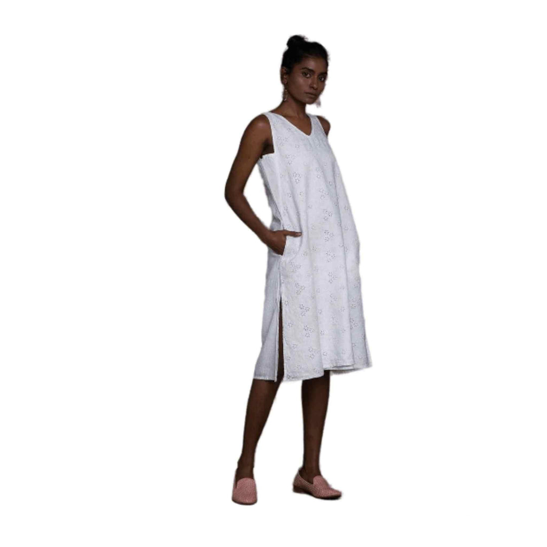 Reistor - Stolen Sunsets Dress (Coconut White)Hemp ClothingReister - Stolen Sunsets Dress (Coconut White) | CBD Store India