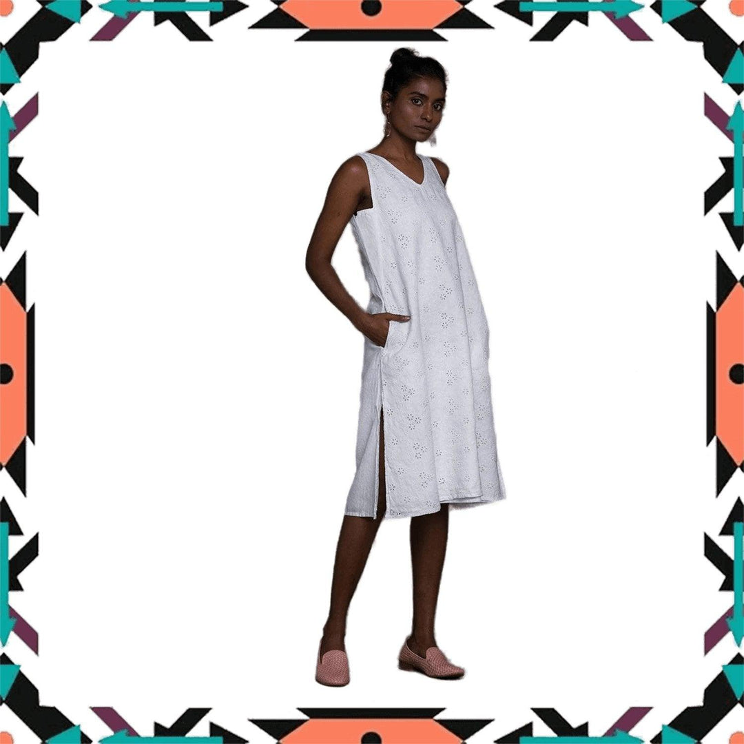 Reistor - Stolen Sunsets Dress (Coconut White)Hemp ClothingReister - Stolen Sunsets Dress (Coconut White) | CBD Store India