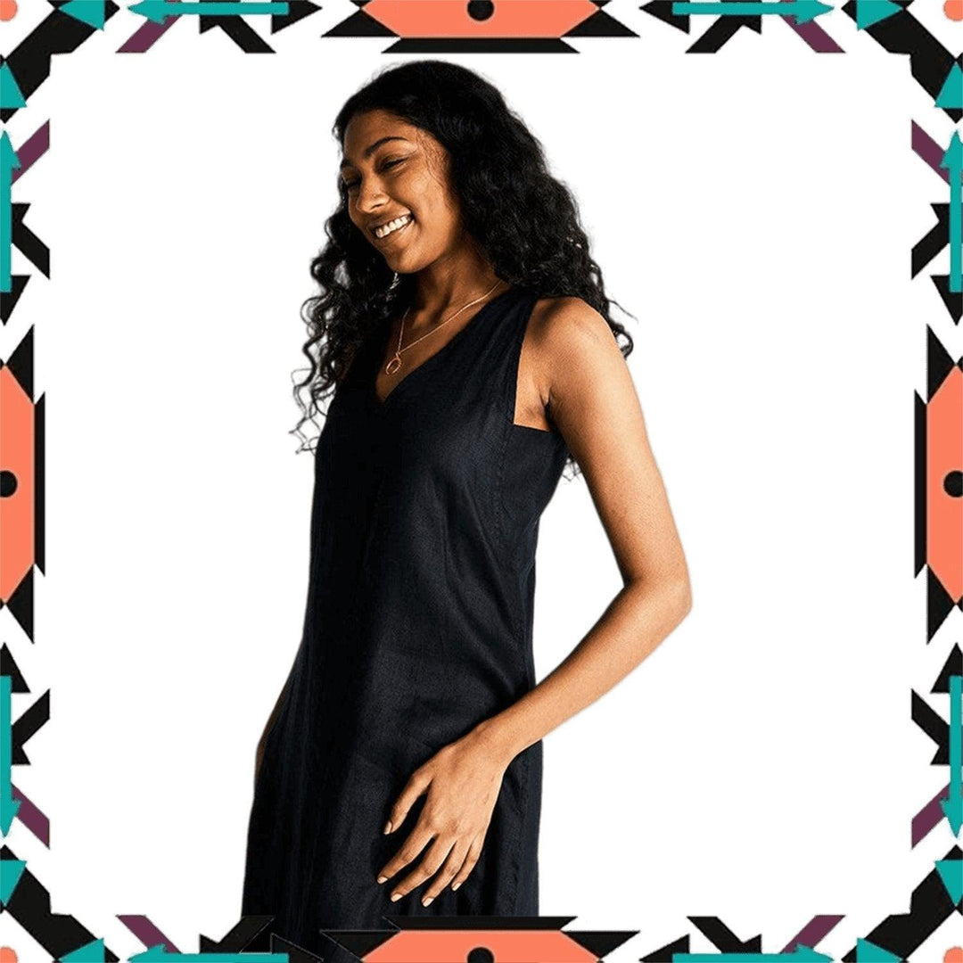 Reistor - The Hemp Noir DressHemp clothsThe Hemp Noir Dress | 100% Hemp Clothing | CBD Store India