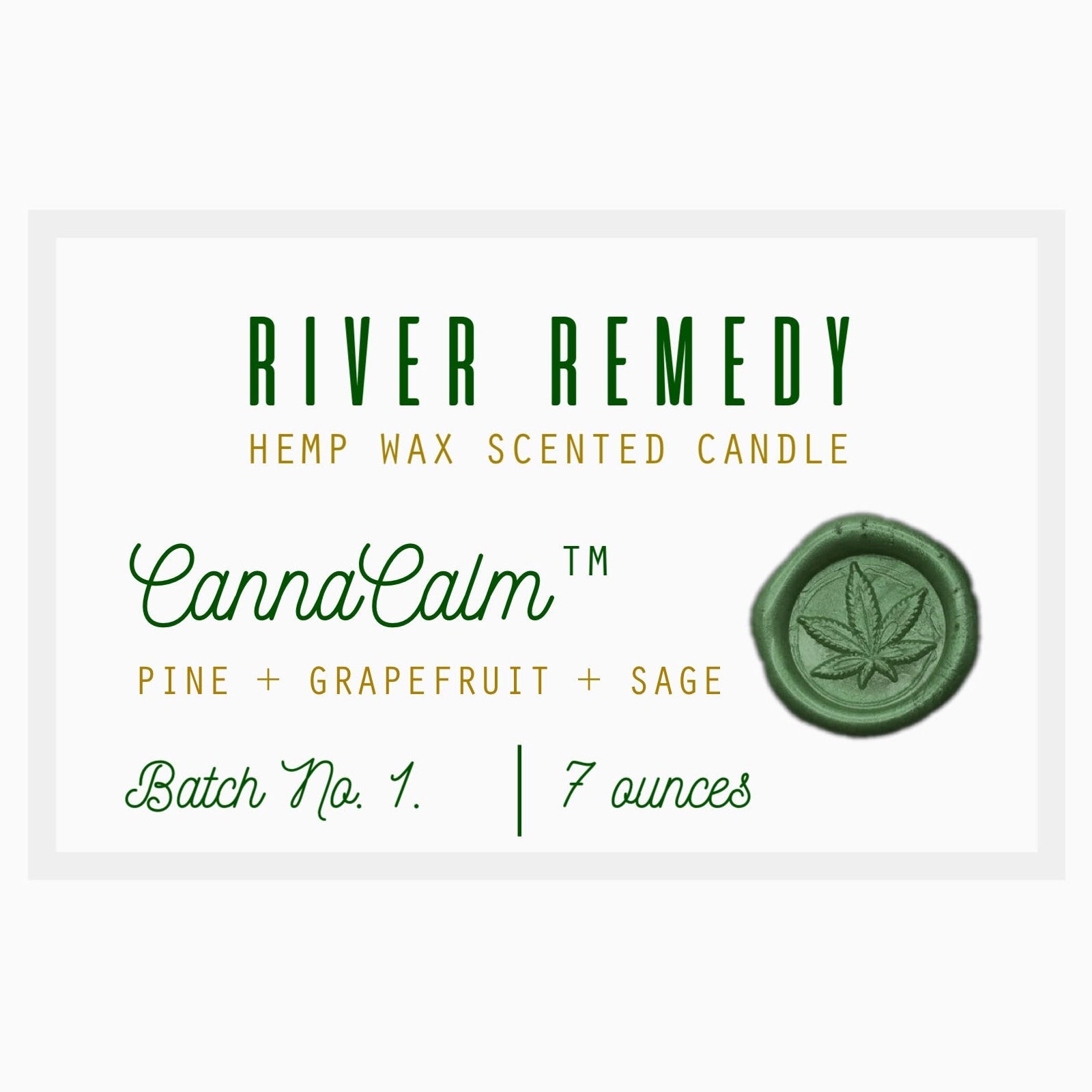 River Remedy - Cannacalm Hemp Wax Soy Candle - CBD Store India