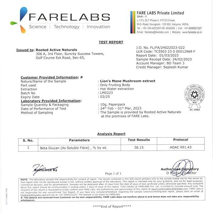 Rooted Actives 7 Mushrooms Complex (60 g) extract powder | Heart, Liver, Gut, Energy & Immunity.