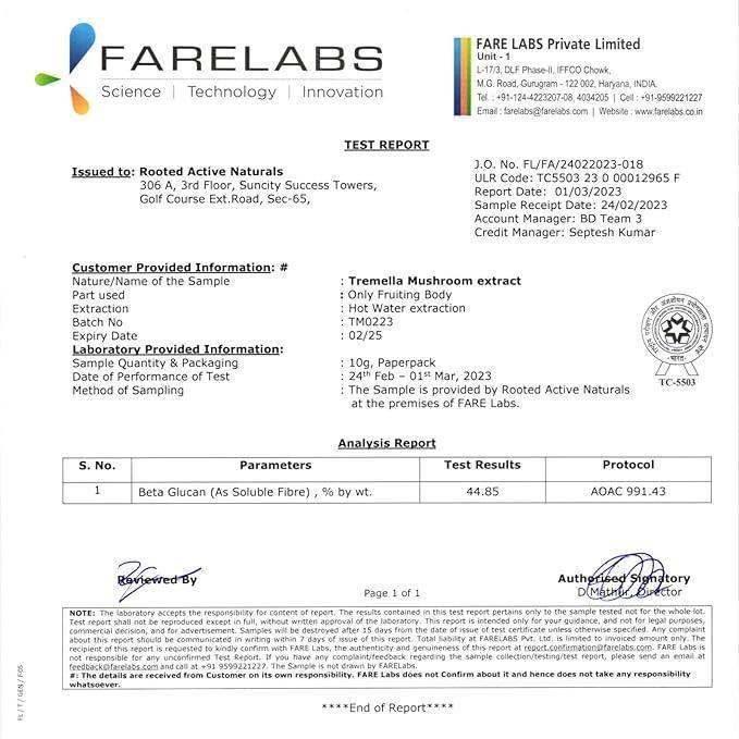 Rooted Actives 7 Mushrooms Complex (60 g) extract powder | Heart, Liver, Gut, Energy & Immunity.