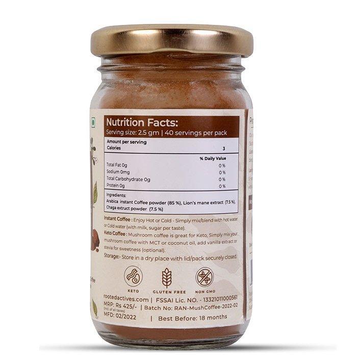 Rooted Actives Wellness Mushroom Coffee.