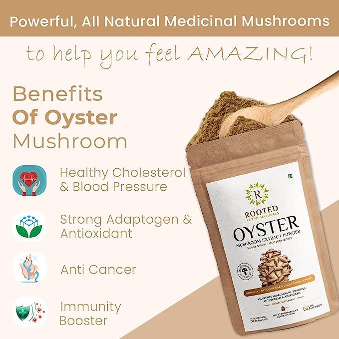 Oyster Mushroom Extract Powder Boost Immunity & Cardio Functioning
