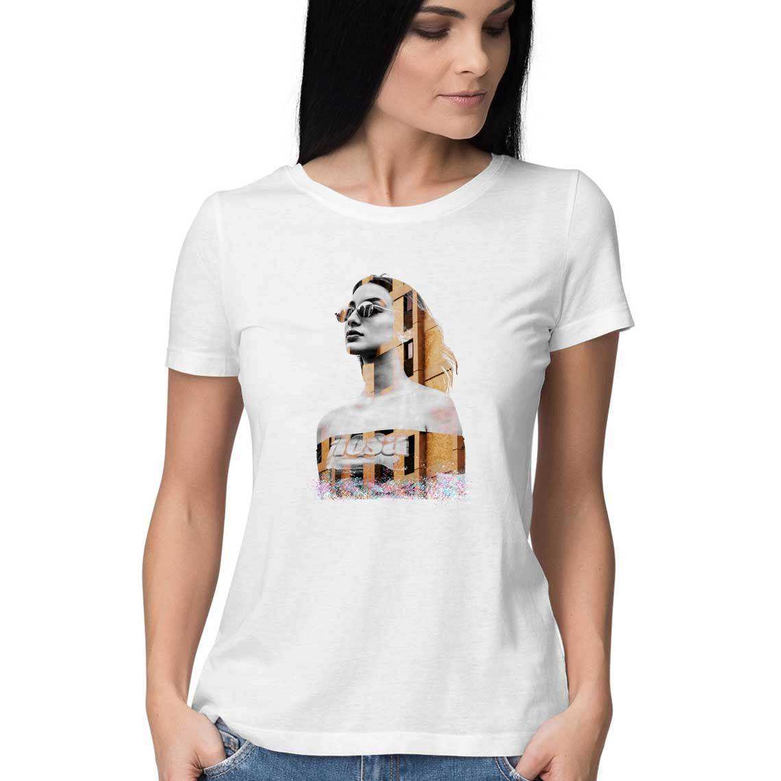 Rosa on a Holiday Women's Graphic T-Shirt - CBD Store India