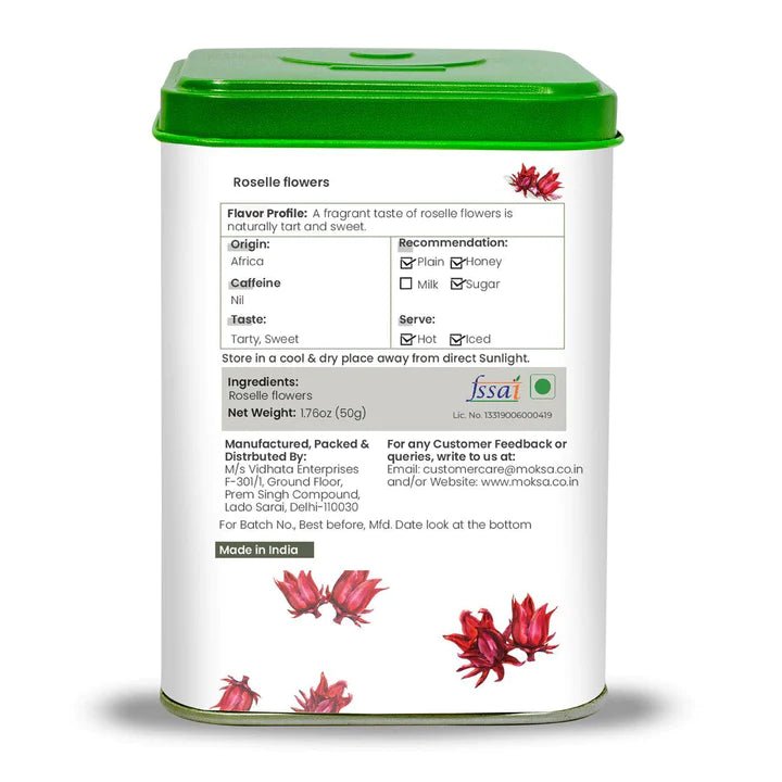 Roselle Flowers- Caffeine free herbal tea - 35gm - CBD Store India