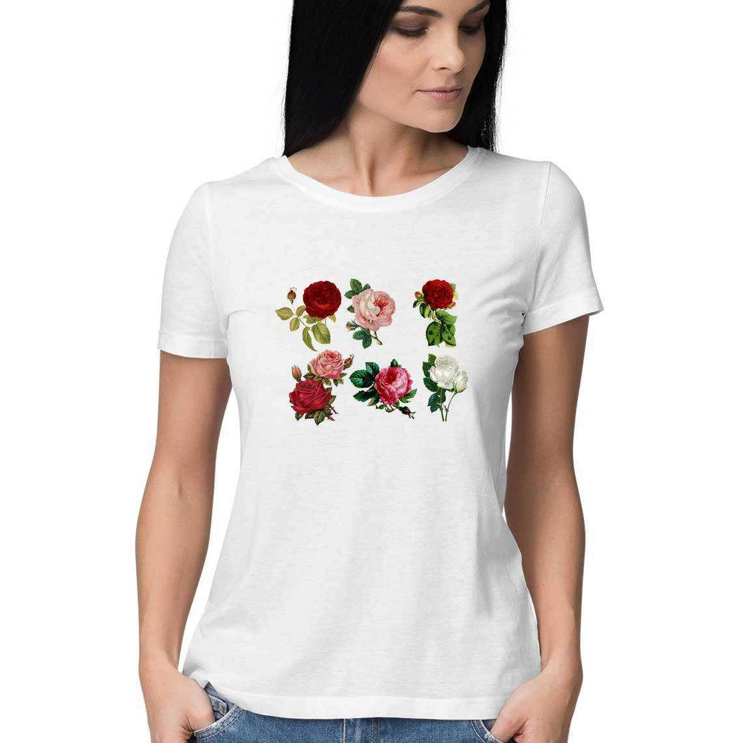 Roses in Bloom Women's T-ShirtClothingRoses in Bloom Women's T-Shirt - Cotton Graphic Tee