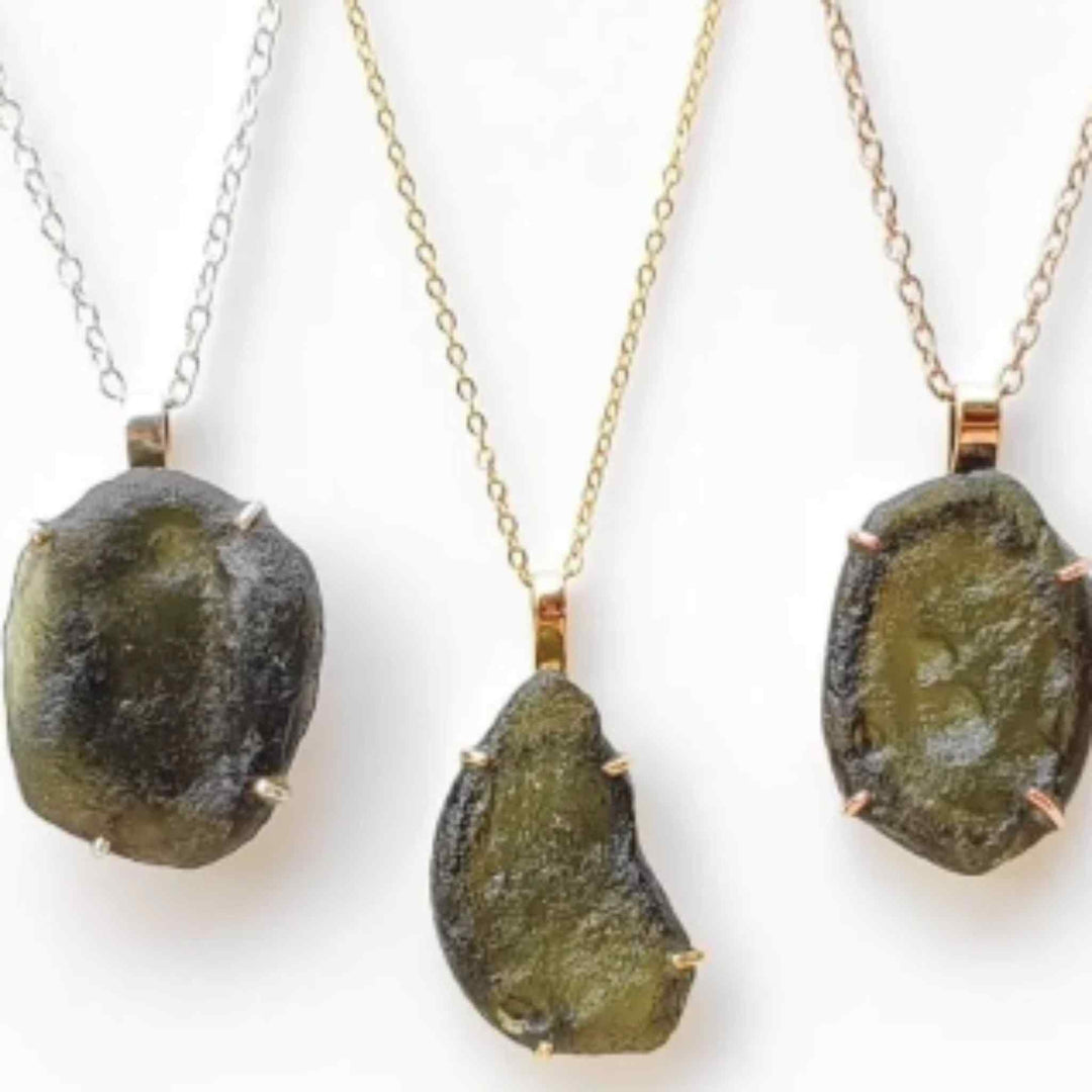 Certified Moldavites from Chlum, Czech Republic-A-GradeGemstones and Crystal