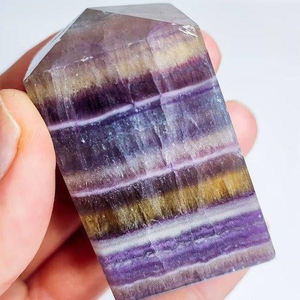 Beautiful Banded Rainbow Fluorite CrystalsGemstones and Crystal