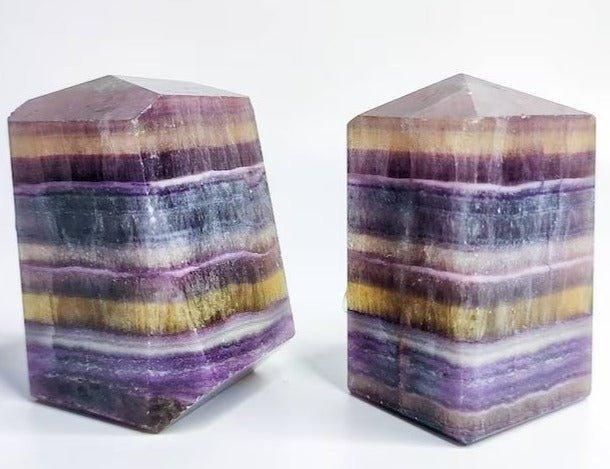Beautiful Banded Rainbow Fluorite Crystals.