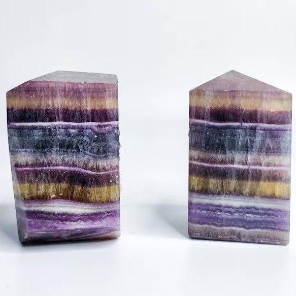 Shanti Shop - Beautiful Banded Rainbow Fluorite Crystals - CBD Store India