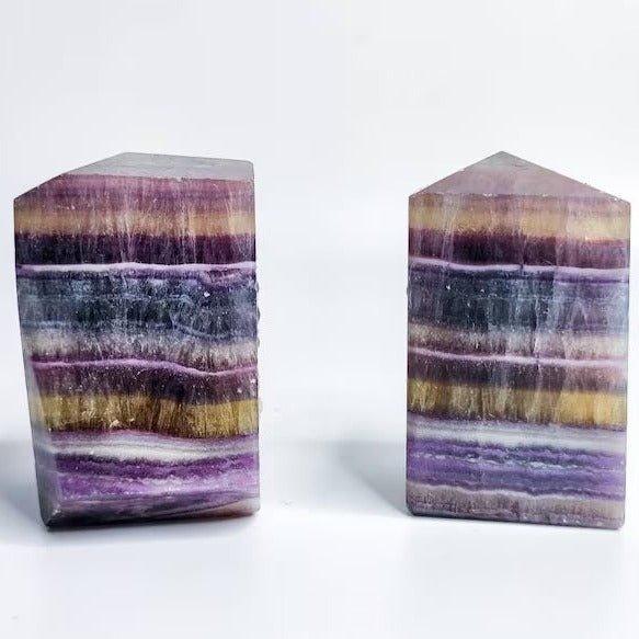 Beautiful Banded Rainbow Fluorite CrystalsGemstones and Crystal