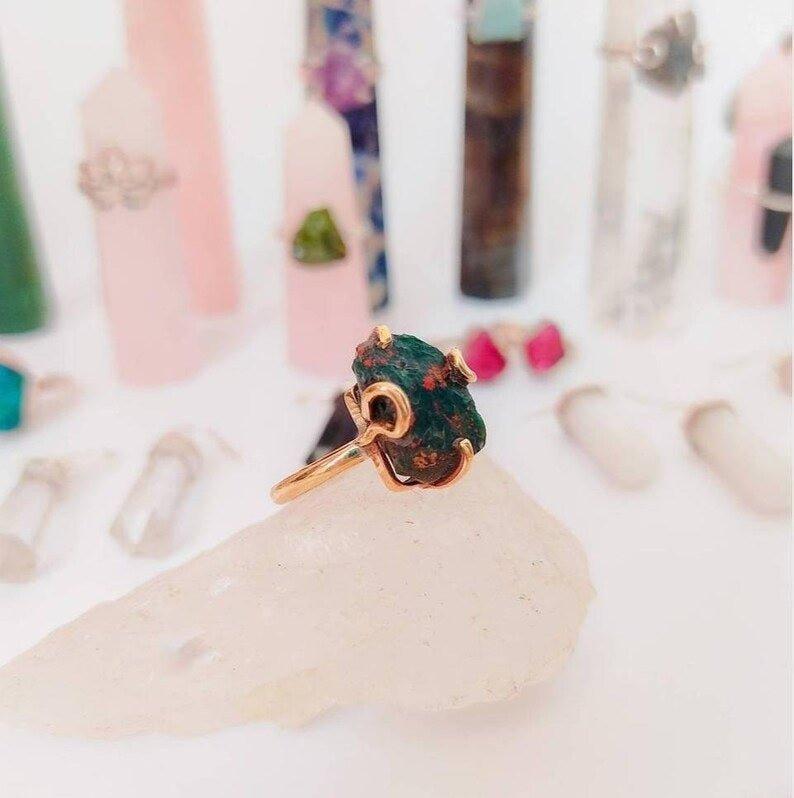 Bloodstone Jasper Pendant Necklace.