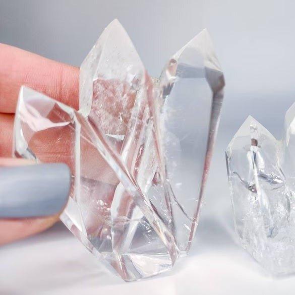 Brilliant Clear Quartz Polished Crystal ClusterGemstones and CrystalShanti Shop - Brilliant Clear Quartz Polished Crystal Cluster