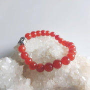 Shanti Shop - Carnelian Gemstone Crystal Buddha Bracelet - CBD Store India
