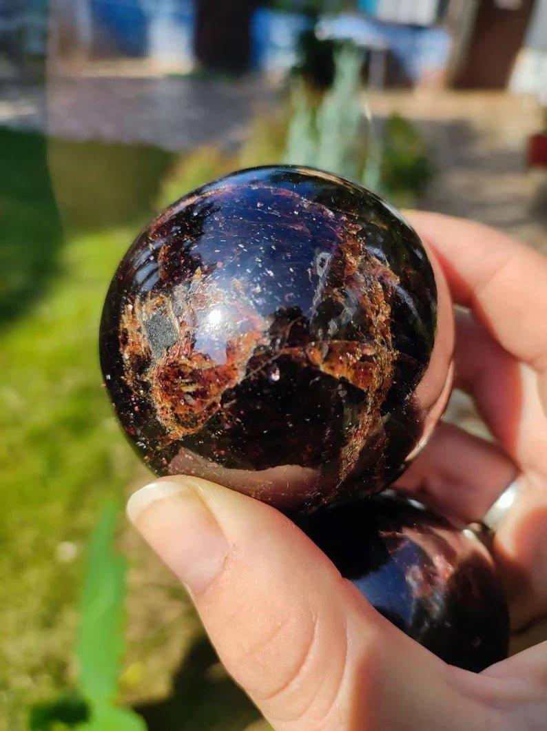 High Quality Garnet Sphere, Garnet OrbGemstones and CrystalHigh Quality Garnet Sphere, Garnet Orb