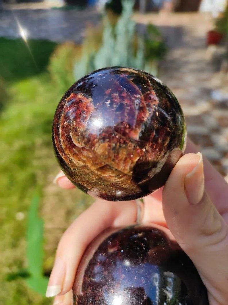 High Quality Garnet Sphere, Garnet Orb.