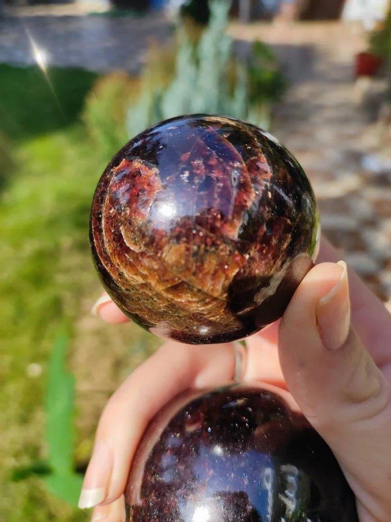 High Quality Garnet Sphere, Garnet OrbGemstones and CrystalHigh Quality Garnet Sphere, Garnet Orb