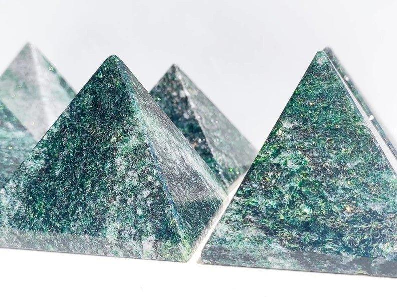 High Quality Himalayan Green Jade Crystal PyramidsGemstones and Crystal