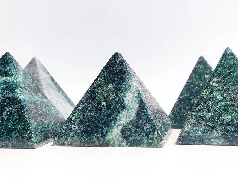 High Quality Himalayan Green Jade Crystal PyramidsGemstones and Crystal