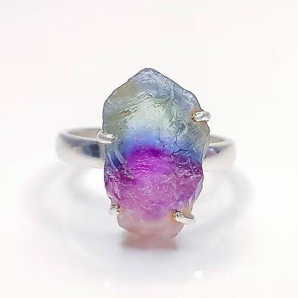 High Quality Raw Rainbow Fluorite CrystalGemstones and CrystalHigh Quality Raw Rainbow Fluorite Crystal