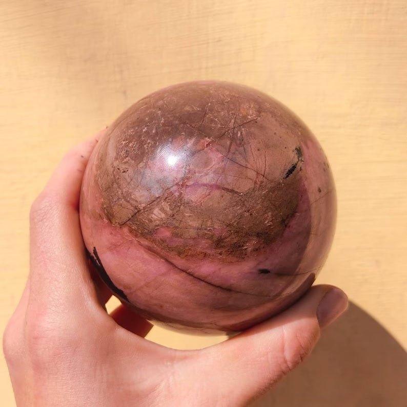 Shanti Shop - High Quality Rhodonite SphereGemstones and CrystalShanti Shop - High Quality Rhodonite Sphere