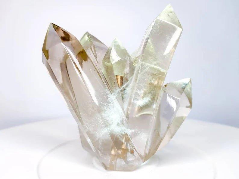 High Quality Transparent Smoky Quartz Polished Crystal ClusteraGemstones and CrystalHigh Quality Transparent Smoky Quartz Polished Crystal Clustera