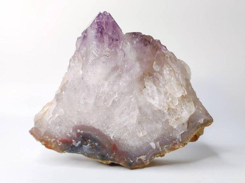 High Vibrational Rare Himalayan Quartz with Amethyst Cluster Third EyeGemstones and CrystalHigh Vibrational Rare Himalayan Quartz with Amethyst Cluster Third Eye